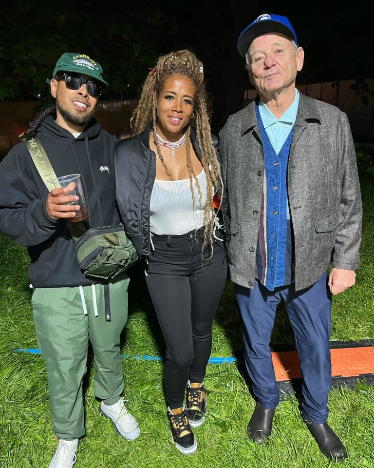 Backstage buddies Kelis and Bill Murray after her gig last weekend