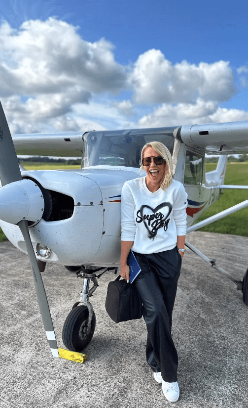 Taking to her Instagram, the blonde beauty revealed she flies propeller airplanes