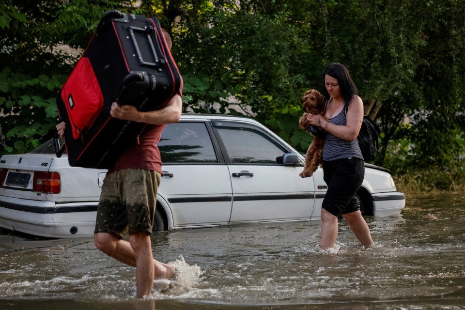 Locals on the left bank of the river were urged to evacuate ‘as soon as possible’