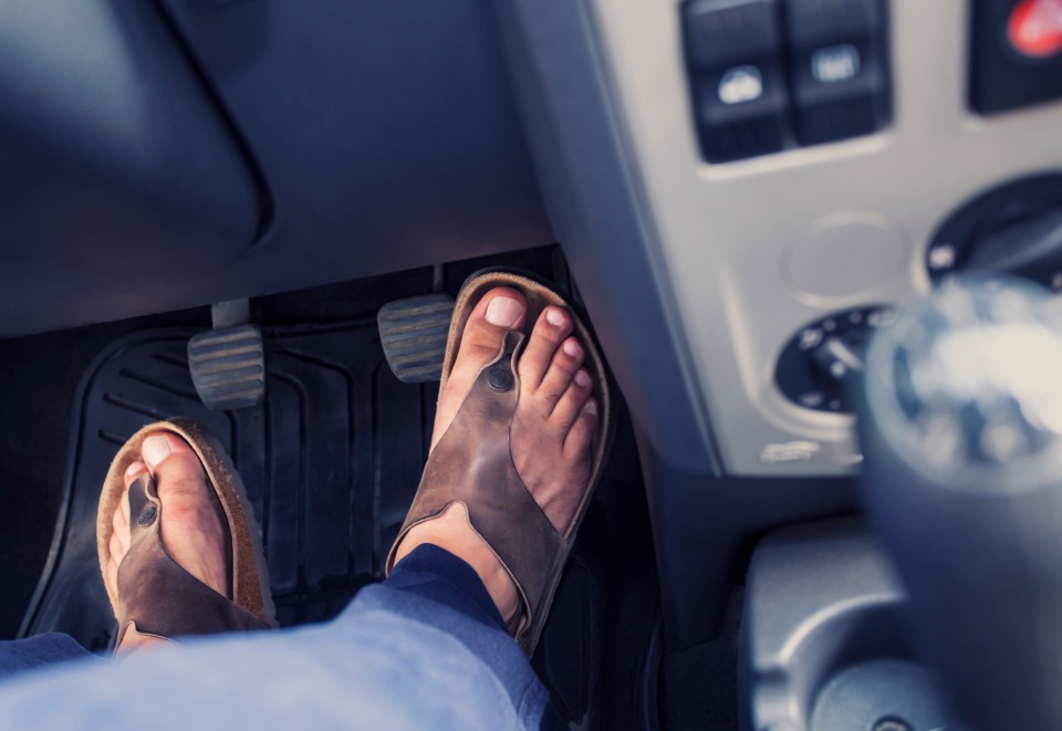 Drivers have been warned that wearing the wrong shoes could see them fined £100