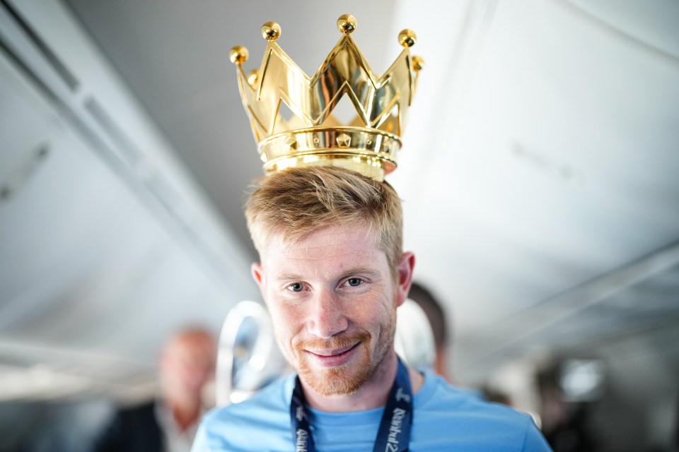 King Kevin De Bruyne with his Champions League crown