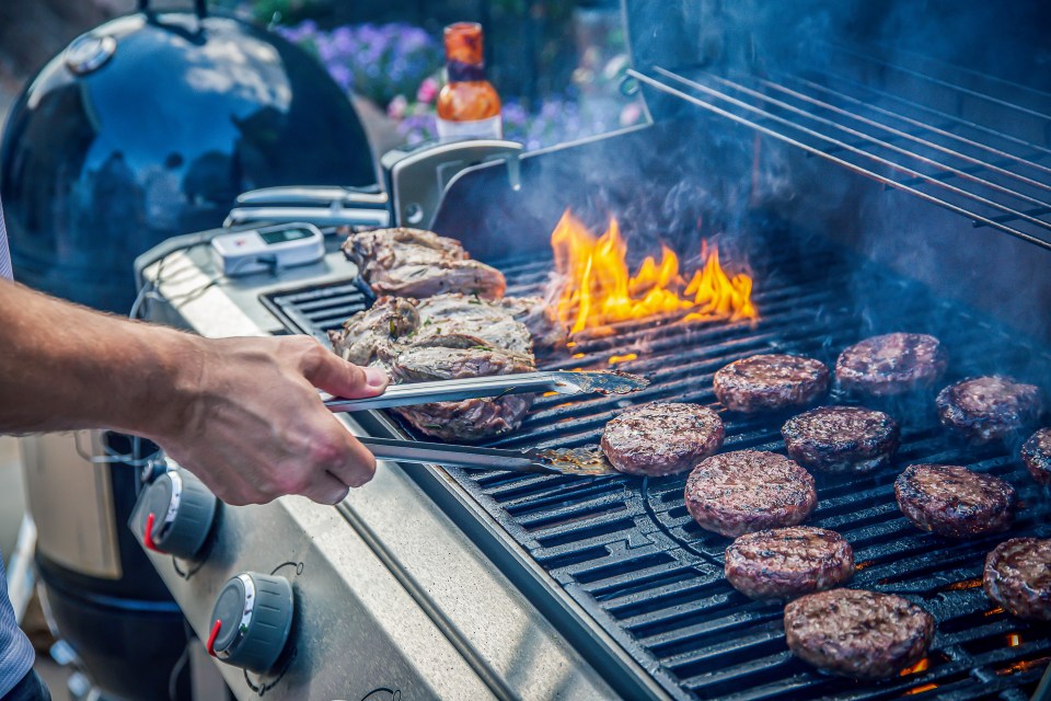 The price of a four-pack of beef burgers has soared by 87p (stock image)