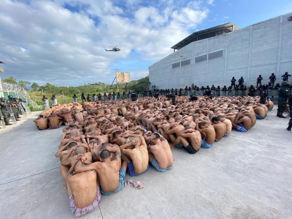 Inmates in Honduras were forced to sit half-naked while police searched the prisons