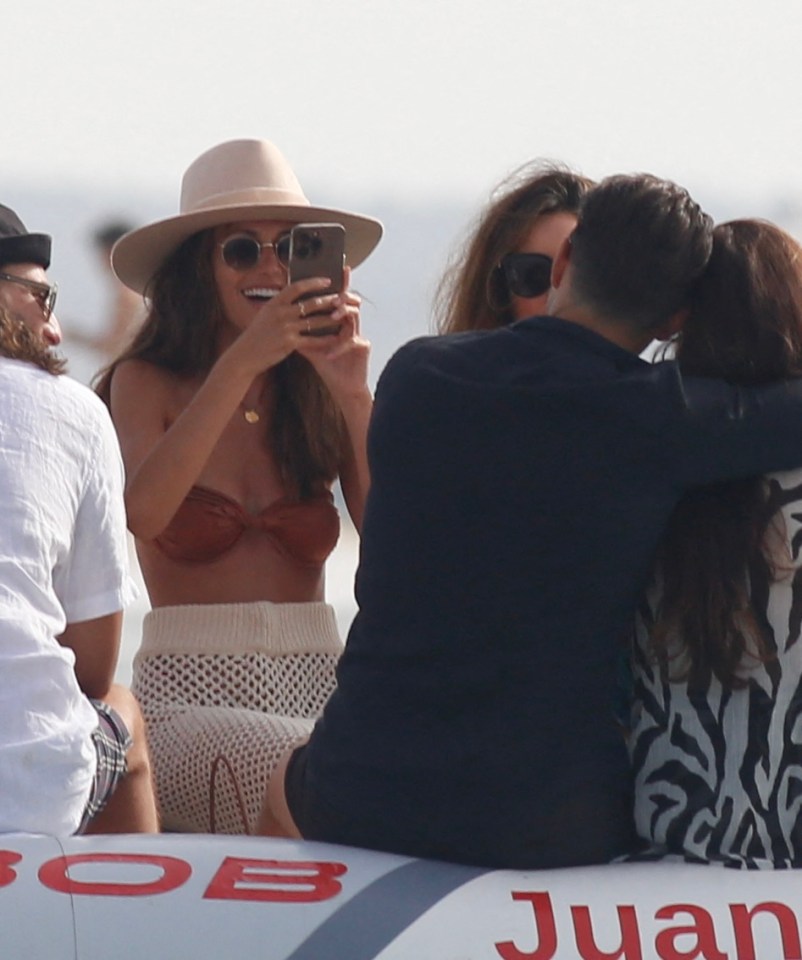 Michelle Keegan was all smiles as she took a picture of husband Mark