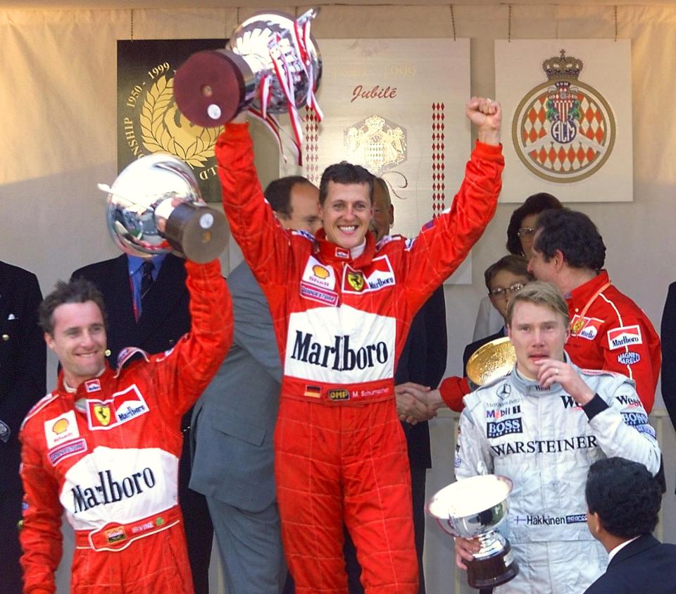 Eddie Irvine partnered Michael Schumacher at Ferrari for four seasons