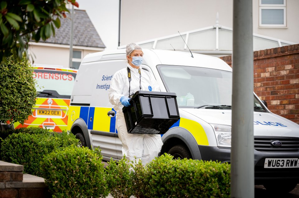 A cordon remains in place while enquiries are carried out, including forensic examination of the scene