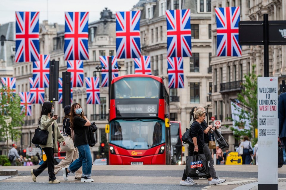 Shoppers were out in force at Oxford Circus