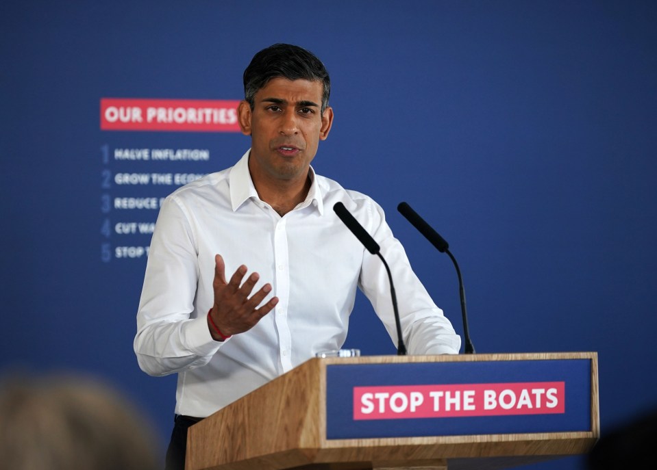 Rishi Sunak today confirmed that small boat crossings are down 20% on this time last year