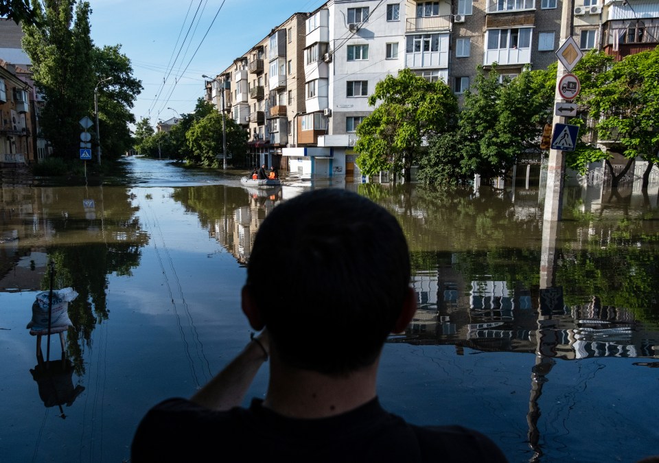 Flood water has left huge areas without power or safe drinking water