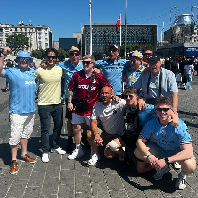 Hatton, 48, is one of thousands of fans to have descended upon the Turkish capital