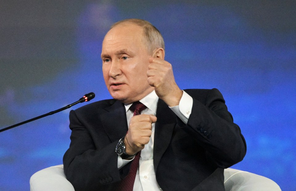 Vladimir Putin lashed out in a rambling speech at the St Petersburg International Economic Forum today