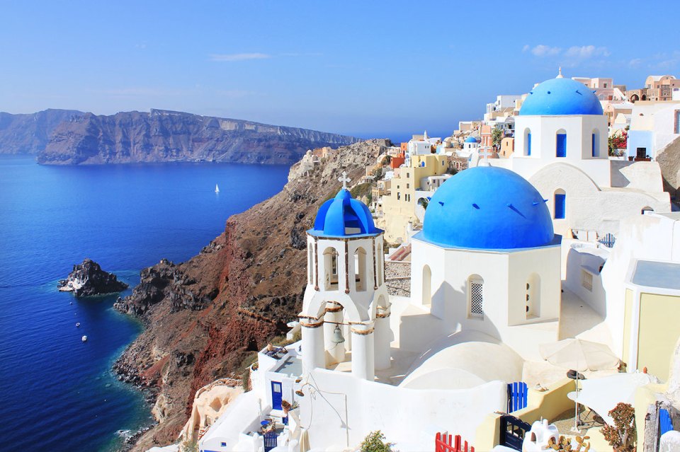 Take a stroll along the clifftops of Santorini