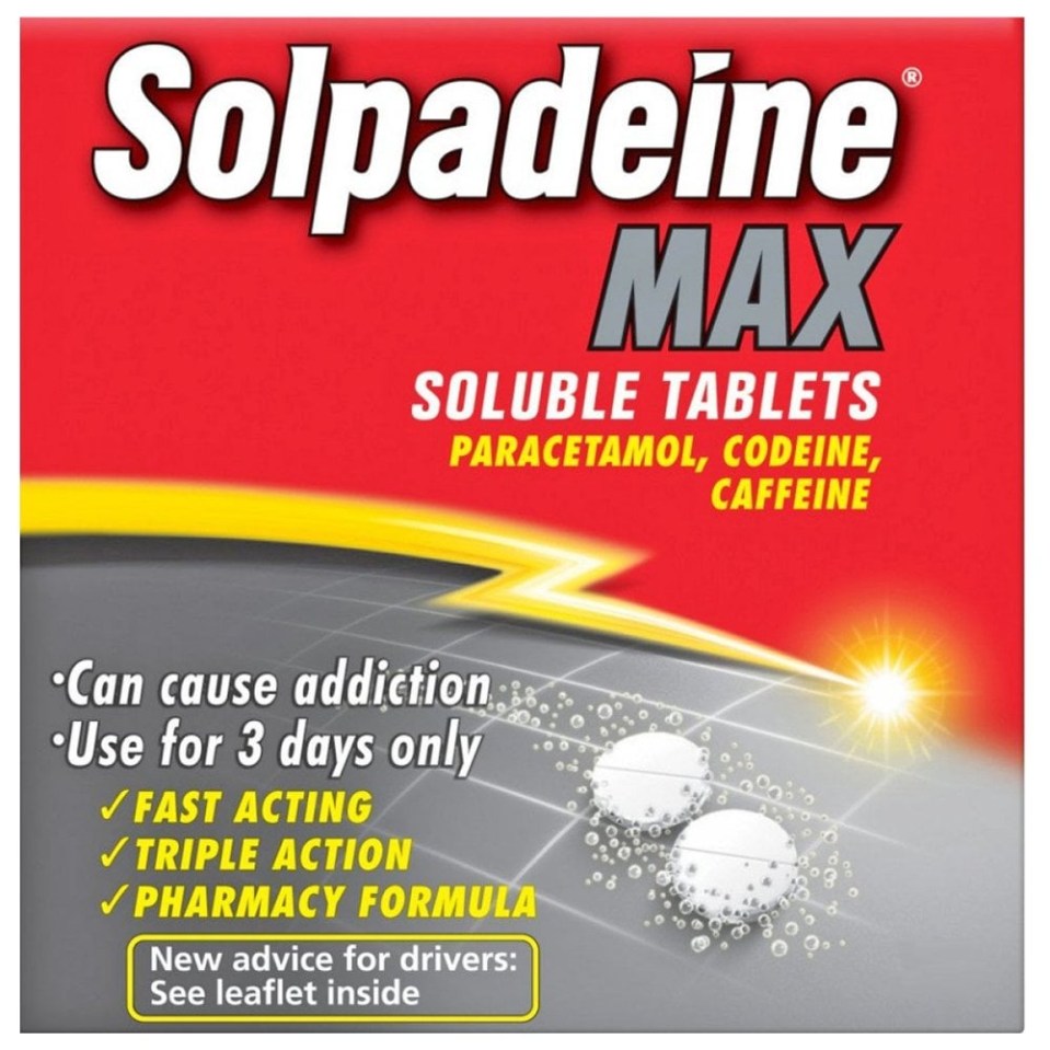 The maximum daily dose of eight Solpadine has 3.4g