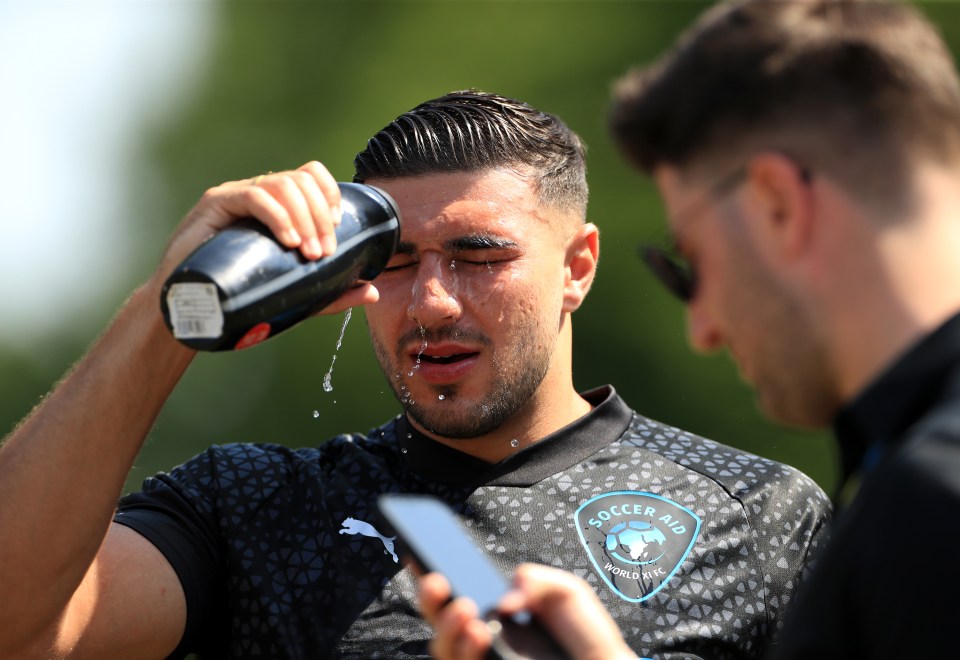 Tommy Fury trained ahead of Soccer Aid this weekend