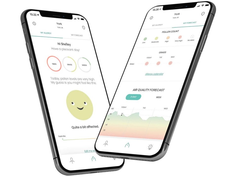 Klarify: Pollen And Allergy app is free, and by using your location it offers pollen and air quality forecasts