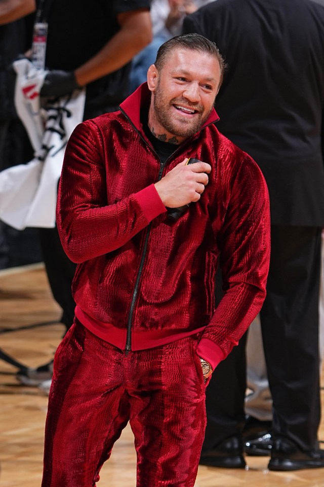 Conor McGregor at the NBA Finals between the Denver Nuggets and the Miami Heat on June 9