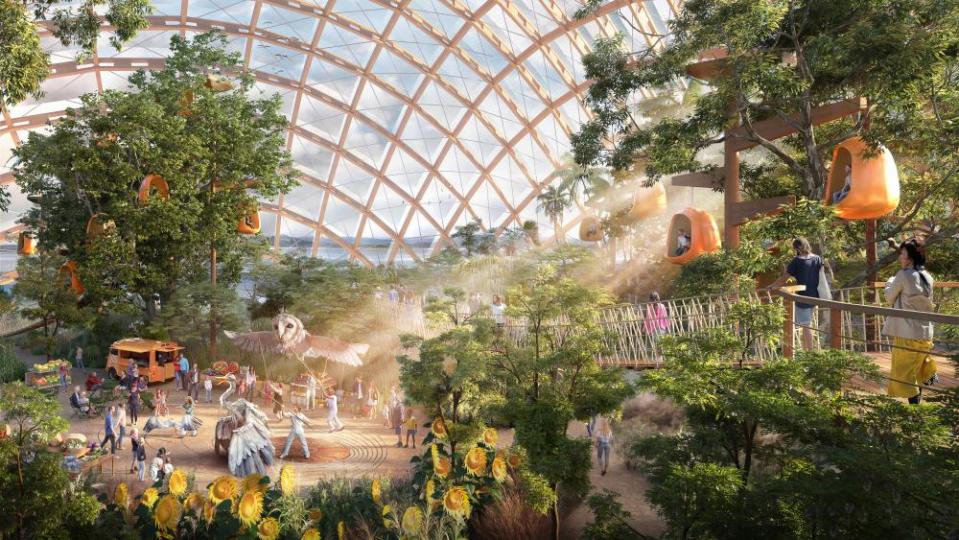 Similar to the Eden Project in Cornwall, it will have live shows and play areas