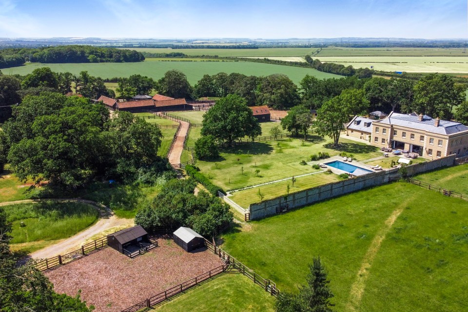 The massive property boasts more than five acres of land