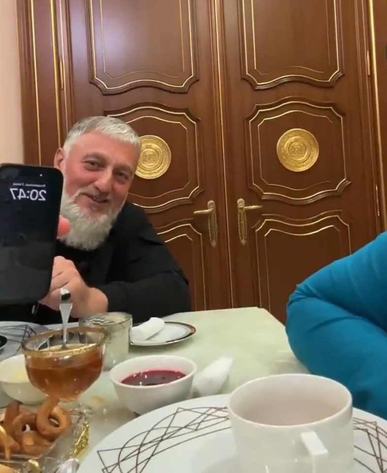 Ramzan Kadyrov appeared in the footage with Russian MP and close pal Adam Delimkhanov