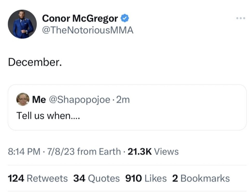 The Notorious insists he WILL be back in the octagon before the end of the year