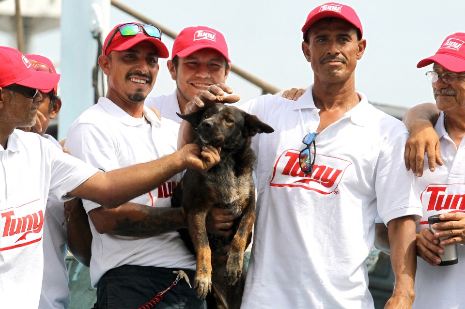 The fisherman who rescued Tim, one of which adopted Bella