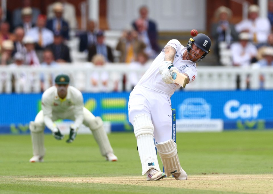 Stokes hit three sixes in an over on his way to a remarkable century following Bairstow’s dismissal