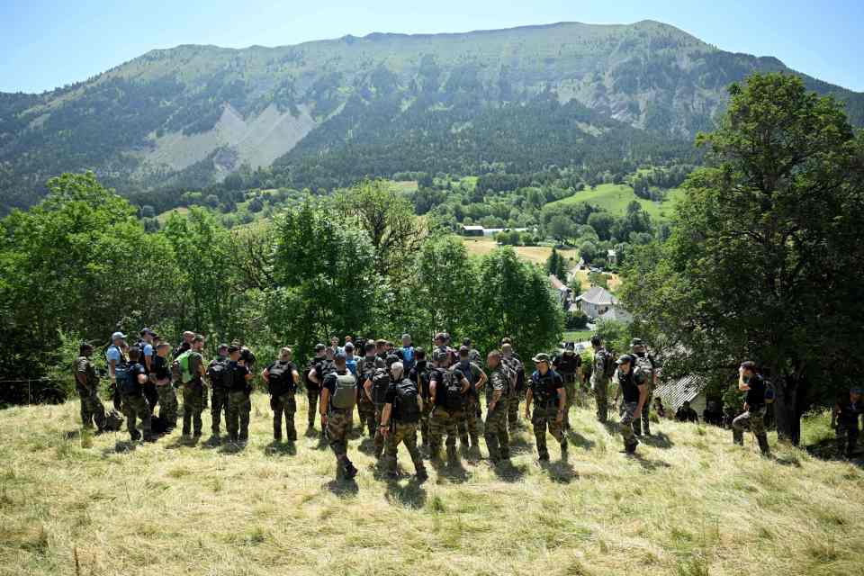 Cops and volunteers scoured the area but could not find any trace of Emile