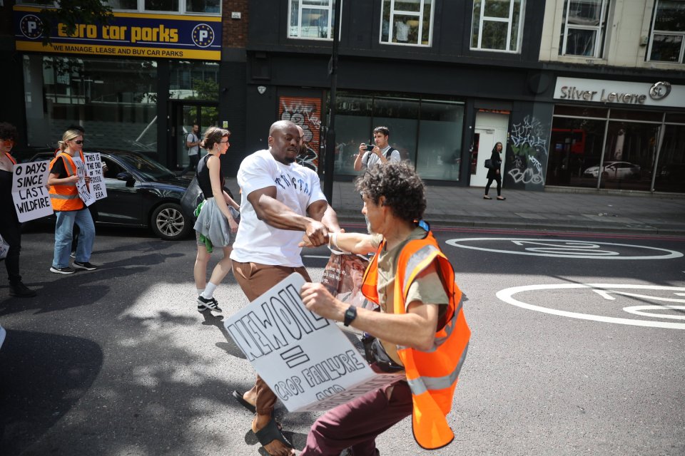 A man has confronted eco-yobs this morning