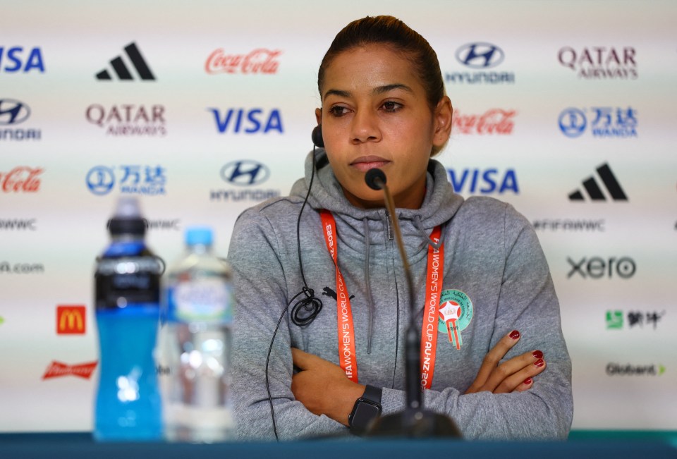 Ghizlane Chebbak faced the press ahead of her side's clash with Germany