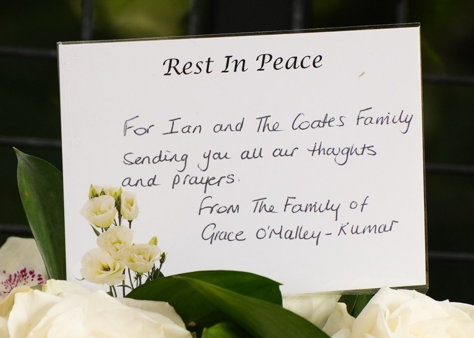 Fellow victim Grace O’Malley-Kumar’s family send Ian’s loved ones flowers