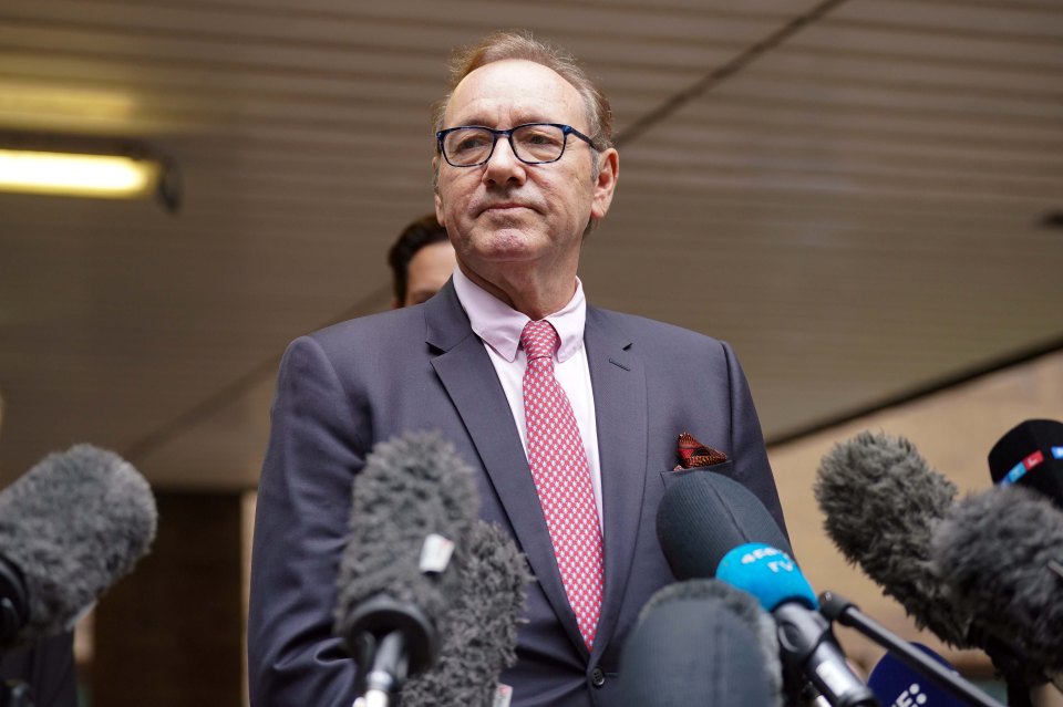 Spacey broke down in tears outside Southwark Crown Court after being cleared of assaults on four men