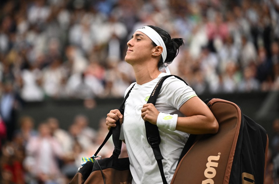 The 28-year-old was back in her Wimbledon whites as she walked out for the final