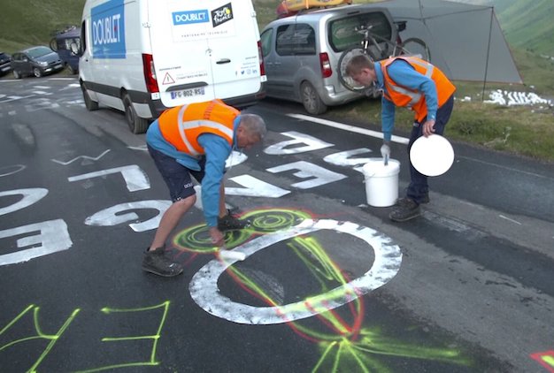 The pair come up with designs to disguise rude graffiti