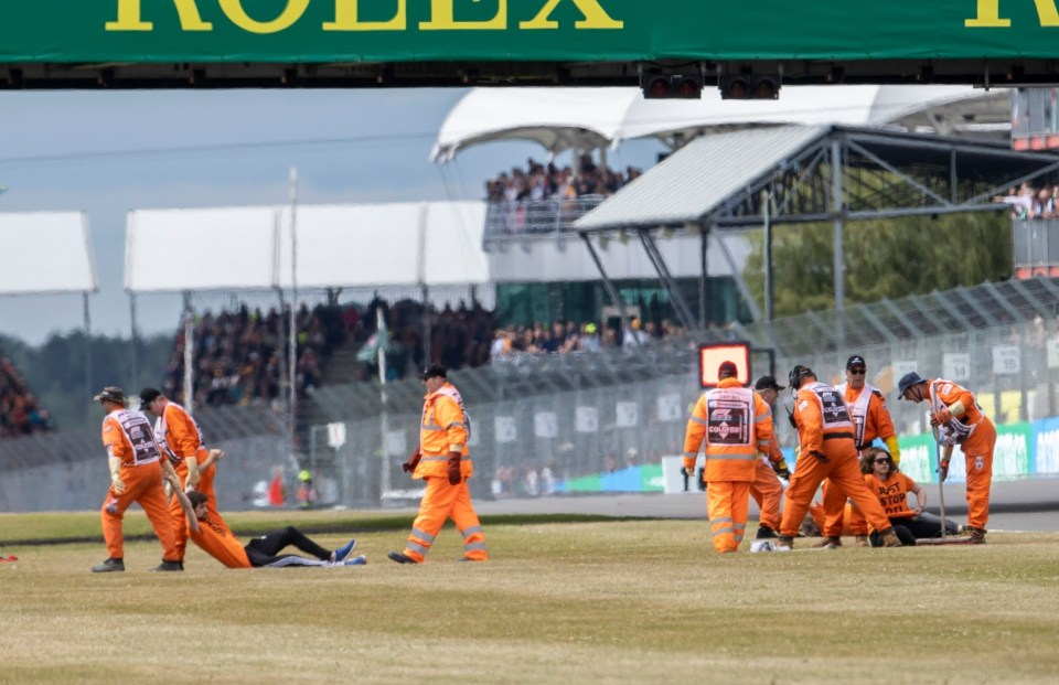 Last year protestors invaded the track at Silverstone