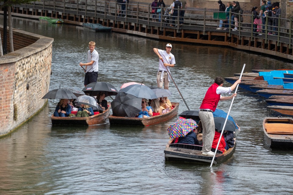 Punters in Cambridge on Saturday morning faced a mix of sunshine and showers