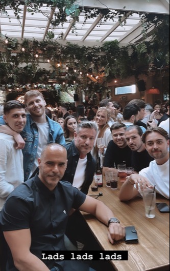 The EastEnders legends went out on a lads night out