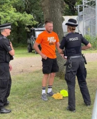 A man on his stag do was stopped by cops because of his T-shirt