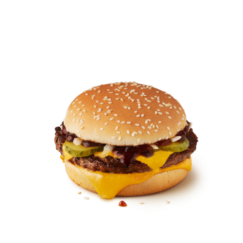 The BBQ Quarter Pounder Cheese is topped with Maccies’ iconic smoky BBQ sauce