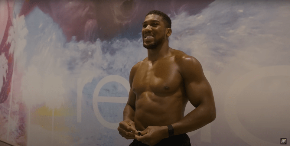 Anthony Joshua in training for his next fight