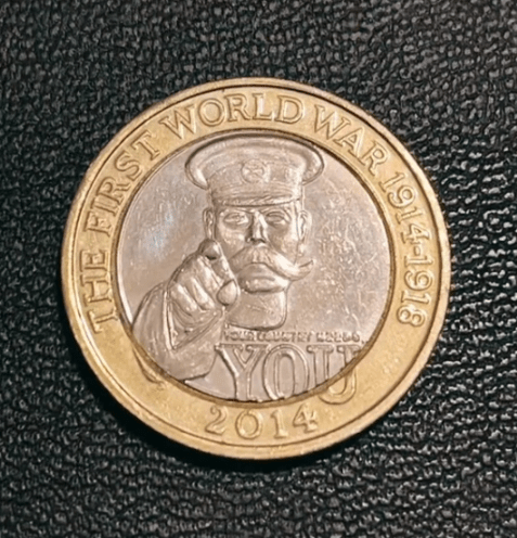 The Lord Kitchener 2014 £2 coin has been known to sell for over £500 at auction