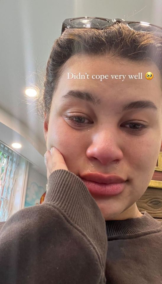 Montana Brown has revealed she broke down in tears during her son Jude's operation to release his tongue tie