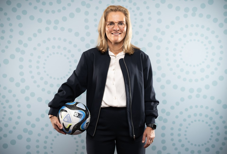 Sarina Wiegman, Head Coach of England, poses during the official FIFA Women's World Cup Australia & New Zealand 2023 portrait session