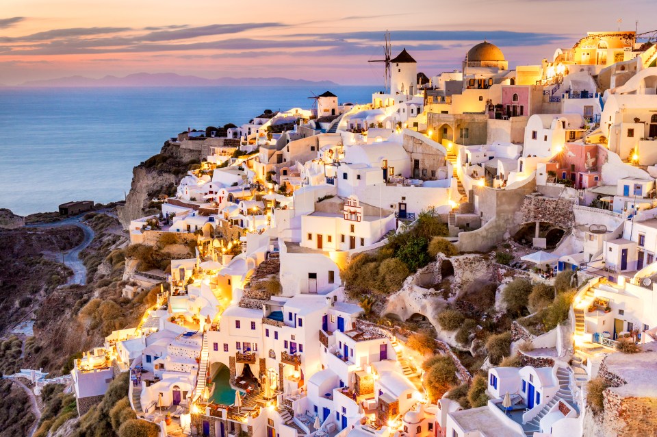 Santorini is an island in Greece, where catastrophic wildfires have impacted several regions