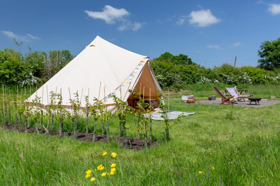 Nicola and her dad Peter opened their glamping site Stone Pit Meadows in 2020