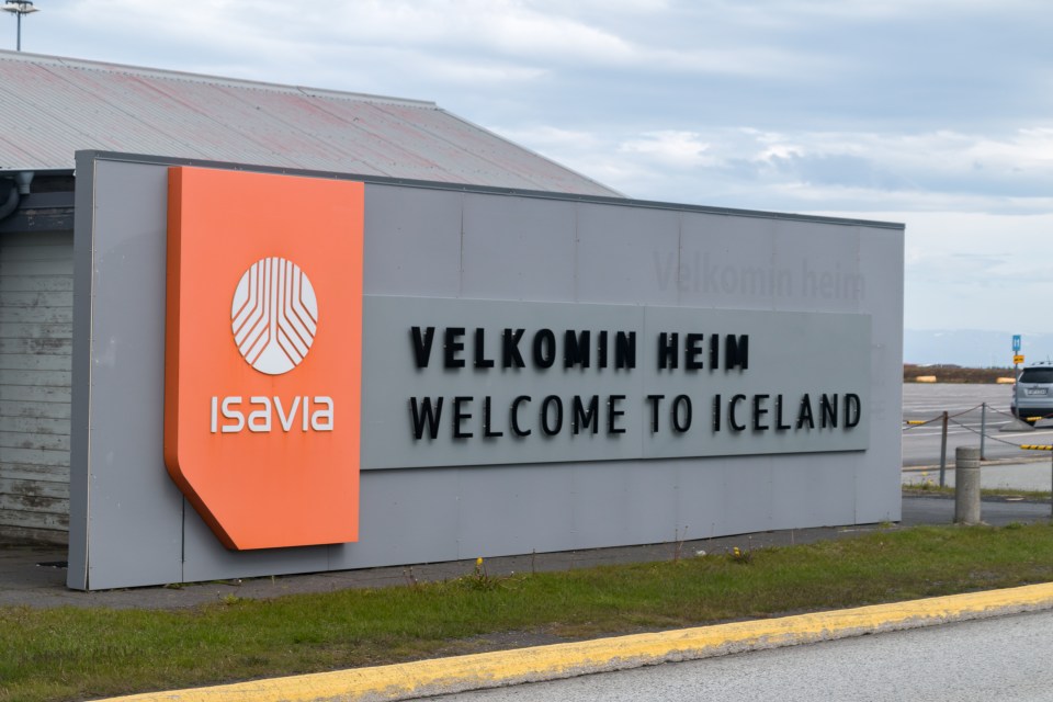 The volcano is near Iceland's international Keflavik airport