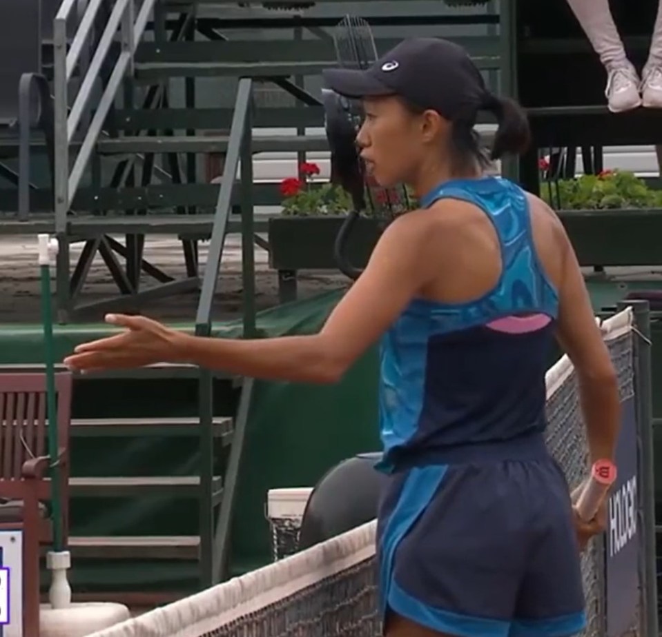 Zhang Shuai was left incensed by her opponent’s lack of sportsmanship