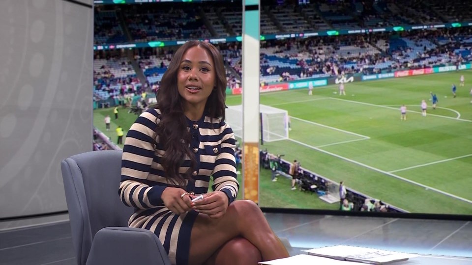 Alex Scott presented the BBC’s coverage of the Lionesses this morning