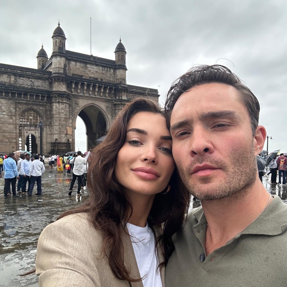 Gossip Girl star Ed Westwick pictured with his girlfriend Amy Jackson in Mumbai