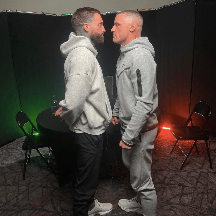 Aaron Chalmers facing off with Kiefer Crosbie