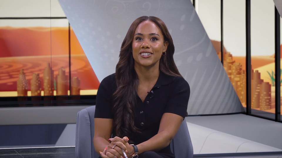 Alex Scott wowed fans in a black dress